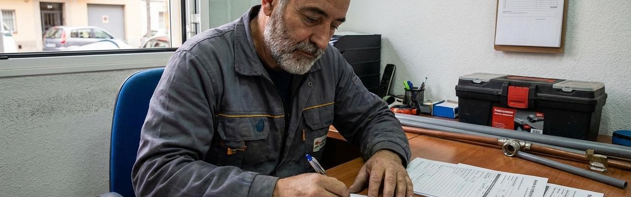 Emisión de boletines de fontanería en Irún