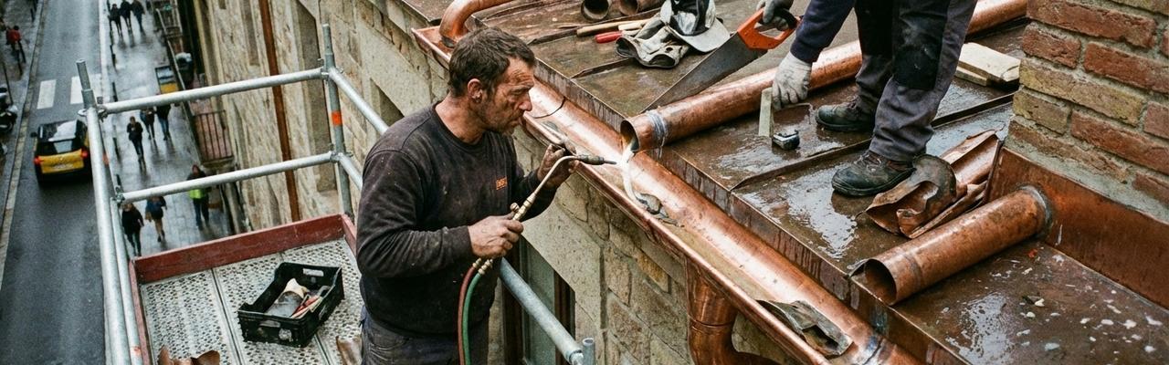 Montaje y reparación de bajantes y canalones en Irún